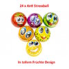 24 x Anti Stress Ball mit Früchte Design
