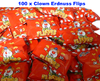 100 x Clown Flips Beutel Erdnuss Flips Top Wurfmaterial Giveaway
