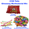 2100 Teile Süßigkeiten Mix - Kaugummi Brausepulver Flips