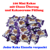 100 Mini Kekse Choco Überzug und Kakaocreme Füllung - Kekse Einzeln verpackt