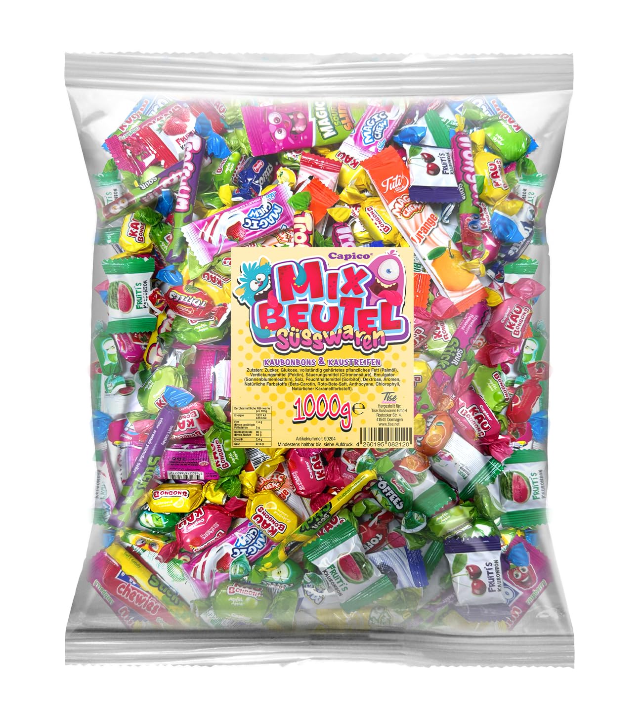 Süßigkeiten Mix Beutel – Kaubonbons & Kaustreifen