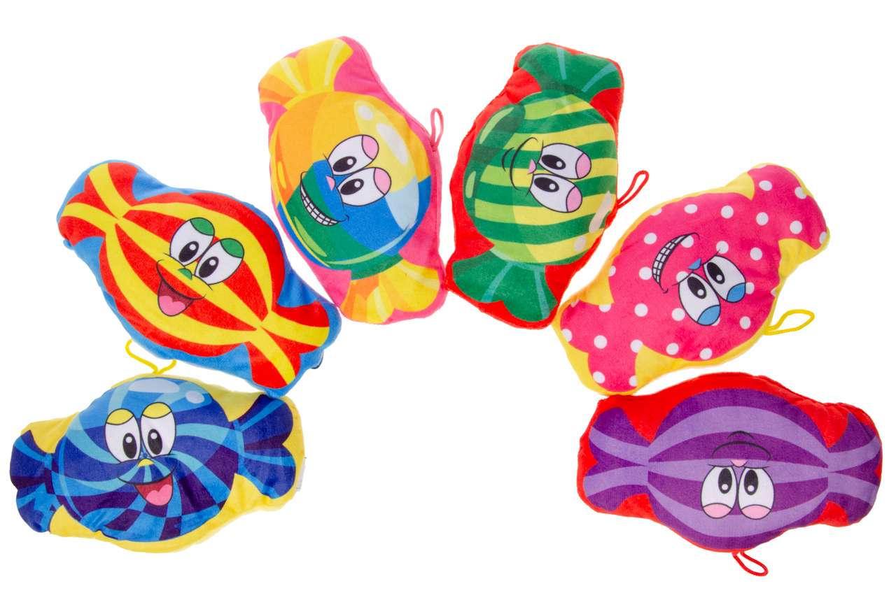 Plüsch Bonbons – 24er Set – Bunte Stoffbonbons