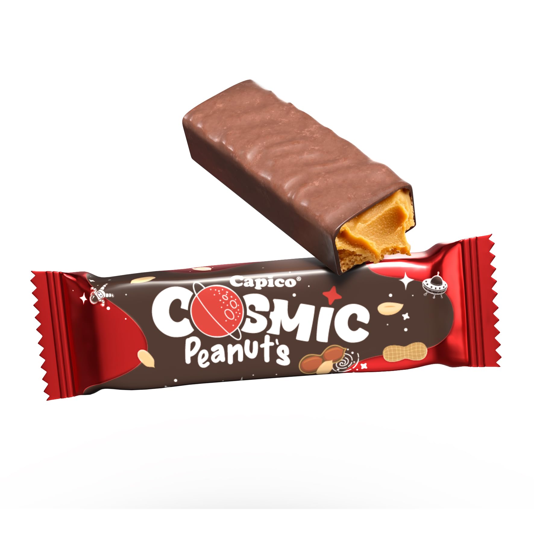 Capico Cosmic Peanuts – Schokoriegel mit Erdnüssen & Karamell