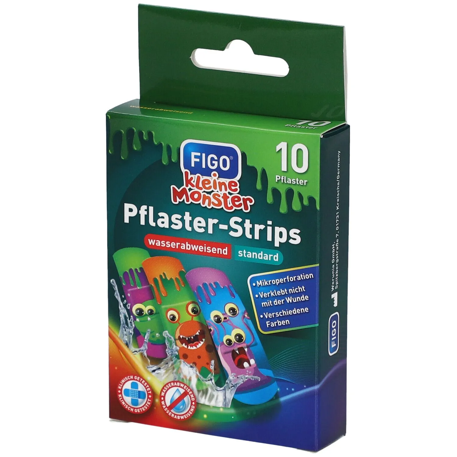 20 Sets Kleine Monster Pflaster-Strips – 20 x 10 Pflaster bunt sortiert
