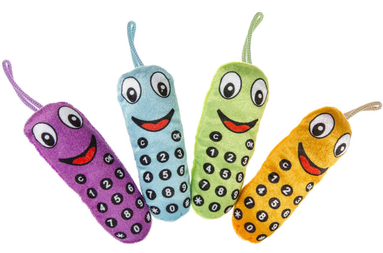 Plüsch Handy – 24er Set – Bunte Stoff-Handys