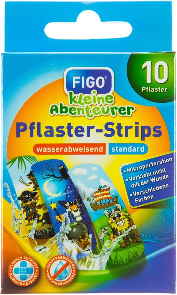 20 Sets kleine Piraten & Wikinger Pflaster-Strips – 20 x 10 Pflaster  Kopie