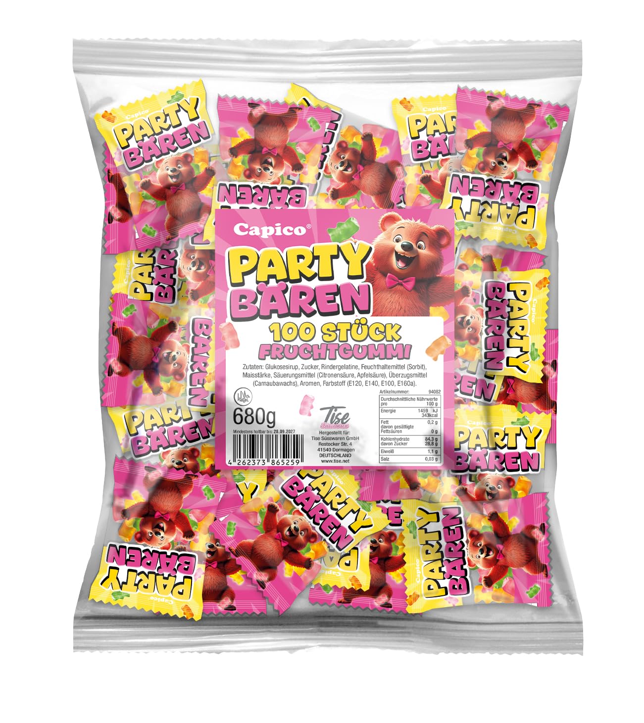 Party Bärli´s Fruchtgummi Mix – kleine Gummibären – Perfekt für Karneval, Partys und Kindergeburtstage