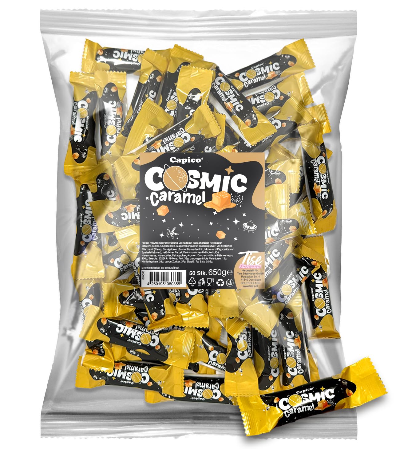 Capico Cosmic Caramel – Schokolade mit cremiger Karamellfüllung