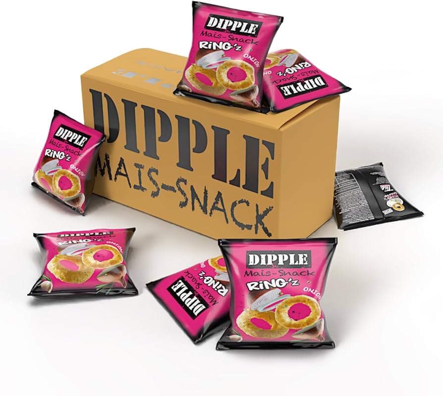 DIPPLE Ring'z  – Knusprige Zwiebelringe - Mais-Snack Onion