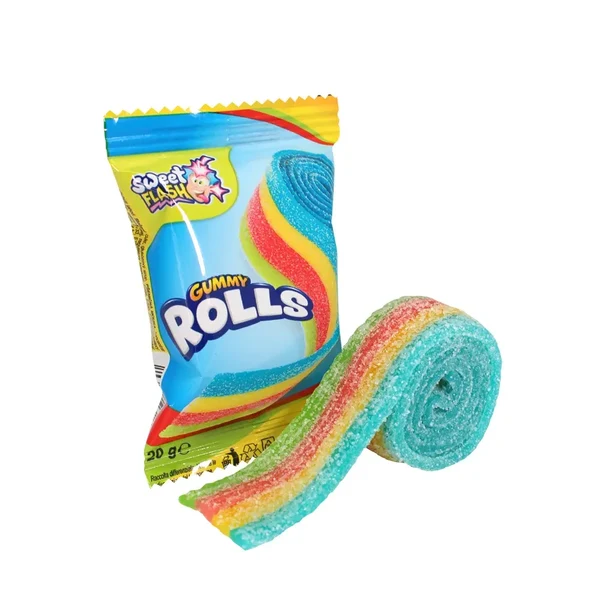 Sweet Flash Gummy Rolls - saure Gummirollen à 20g