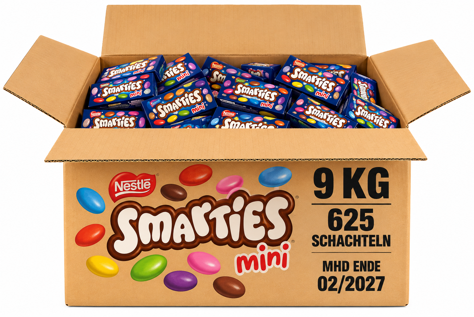 Smarties Mini – 9 kg Großpackung – 625 Schachteln – MHD 02/2027