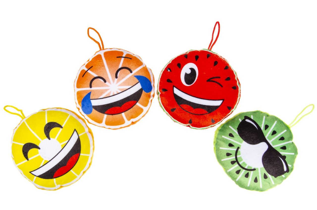 Plüsch Emoji Früchte 24 Stk.