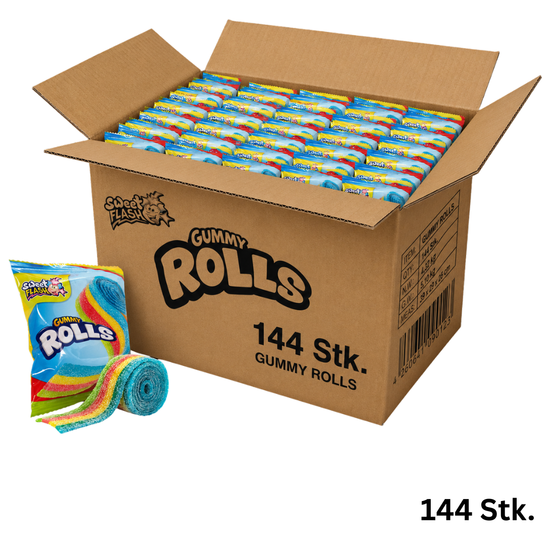 Sweet Flash Gummy Rolls - saure Gummirollen à 20g